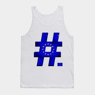 Hashtag Flag - EU - design 2 - with flag icon. Tank Top